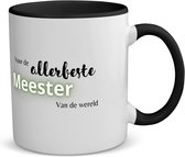 Akyol - voor de allerbeste meester van de wereld koffiemok - theemok - zwart - Meester - de beste meester - meester - verjaardagscadeau - verjaardag - cadeau - afscheidscadeau - geschenk - leuke cadeau - kado - gift - meesterdag - 350 ML inhoud