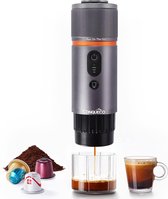 Draagbare Espresso Koffiezetapparaat Elektrische - 12V Auto Espressomachine - Capsule Cafetière Met Oplaadbaar Batterij - Klein Elektrisch - 3 Minuten Verwarming Voor kamperen