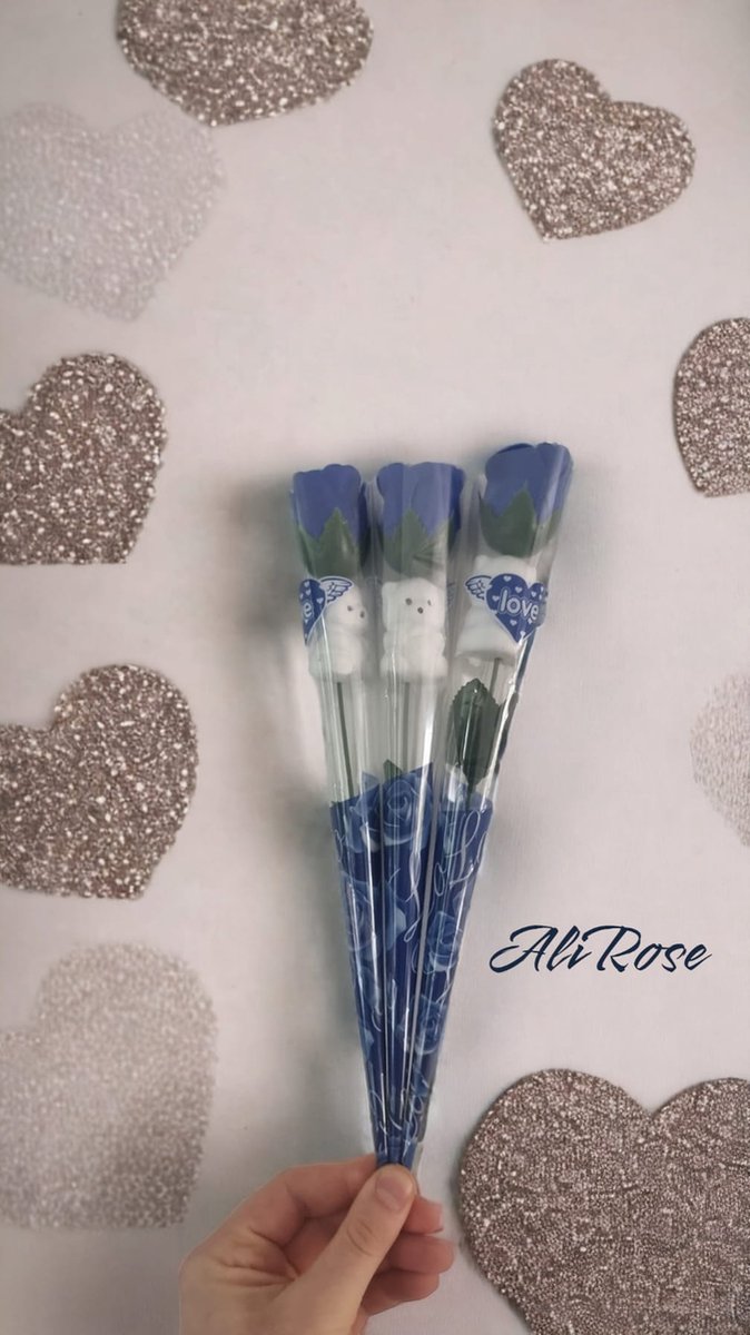 AliRose - Zeep Roos - Betoverend BLAUW / BLUE - 5 Stuks - Romantische Cadeau - Kado - Liefde - Love - Amor - Feestdagen - Moederdag - Kerst - Valentijn - Partner - Natuurlijke Zeep Boeket - Bruiloft