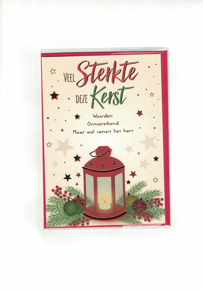 Kaart Kerst Veel sterkte deze kerst bol