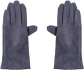 Winter Handschoenen Steentjes - Dames - Verwarmde - Licht grijs