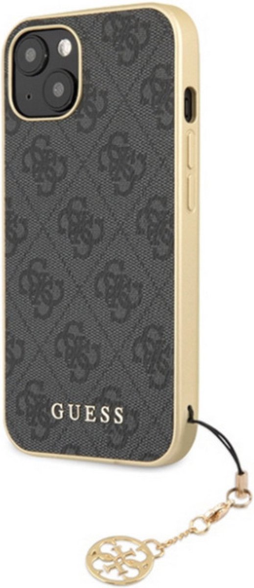 Guess 4G Charms Back Case - Geschikt voor Apple iPhone 14 (6.1") - Grijs