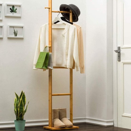 Je veux avoir un porte-armoire en Bamboo / Porte-manteau debout / Cintres / Crochet de porte-manteau / Naturel