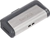 SanDisk Ultra 64GB Dual Type-C USB 3.0 Flash Drive, Silver