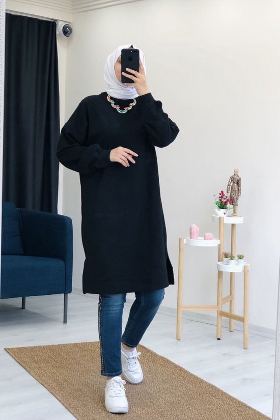 Tuniek trui voor dames | Zwart