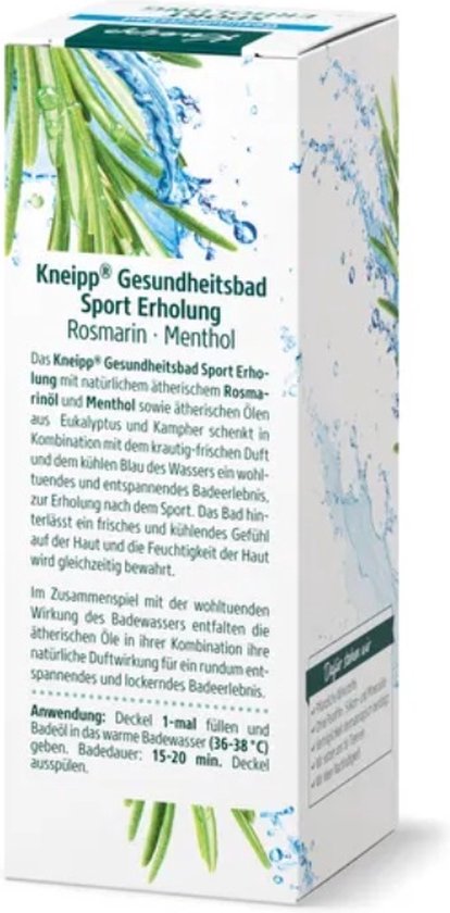 Kneipp badolie Sport Erholung 100 ml - Met Rozemarijn & Menthol - Wellnessbad na het sporten - Vegan - Kneipp