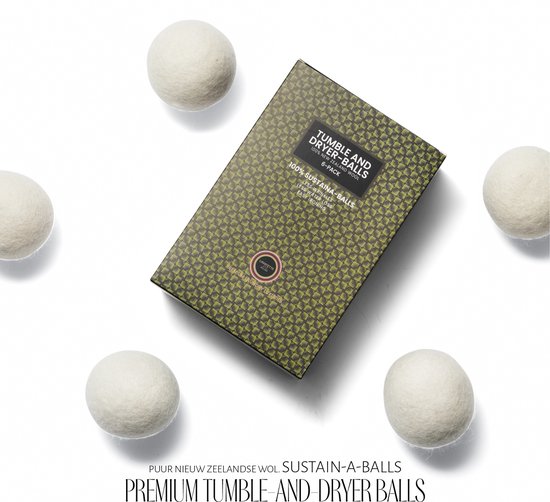 Boules de séchage Lavayette XL - Boules de séchage - Boules de séchage - Boule de lavage - 100 % laine de mouton de Nouvelle-Zélande - Respectueux de Environnement- et des animaux - 6 pièces