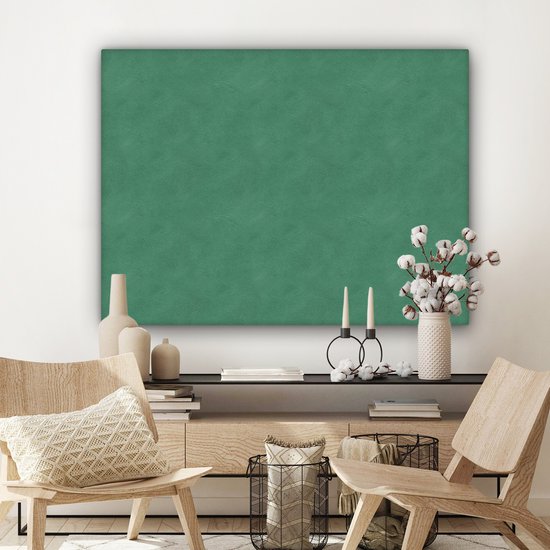 Canvas Schilderij Inductie beschermer - Leer - Groen - Dieren - 120x90 cm - Wanddecoratie