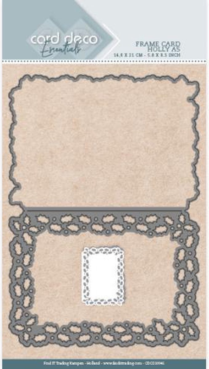 Card Deco Essentials Frame Dies - Holly - A5