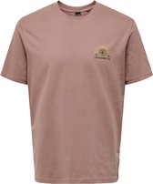 ONLY & SONS ONSMANUEL LIFE REG SS DESERT TEE Heren T-shirt - Maat S