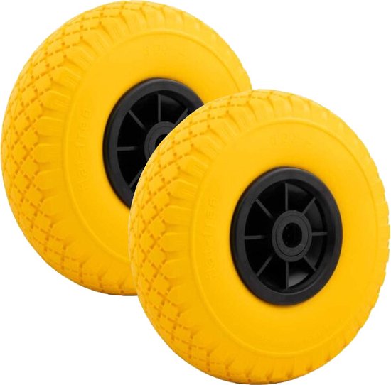 Set 2x roue de diable 3.00-4 anti-crevaison PU (260×85)