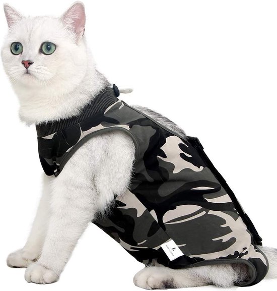 thumbnail image 2 of Cone For Cats Cat Recovery Suit – Soft Bodysuit Alternative To Cone After Surgery | Breathable Onesie For Spay Wounds & Skin Protection Anti Licking Onesie Alternative To Cone 2 of 14