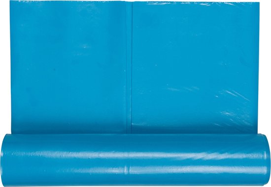 Afvalzakken - Extra Dik - Puinzak - Blauw 120L - Breedte: 70 cm Lengte: 110 cm - Rol 10 st.