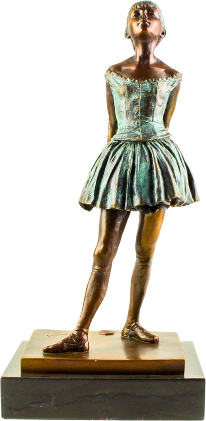 Ballerina Beeld – Bronzen Beelden Decoratie – Gesigneerd Brons Balletdanseres – Beeldende Kunst Ballet Dans Sculptuur – Beeldhouwwerk – Kunstwerk Cadeau – 38x18x13