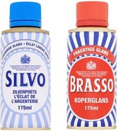 Brasso - Koperpoets 175 ml + Silvo Silverpoets 175 ml - 2 pack