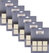Qlinq Feutre anti-rayures - 6x feuille découpée - blanc - 150 x 200 mm - rectangle - autocollant - feutre de protection pour meubles