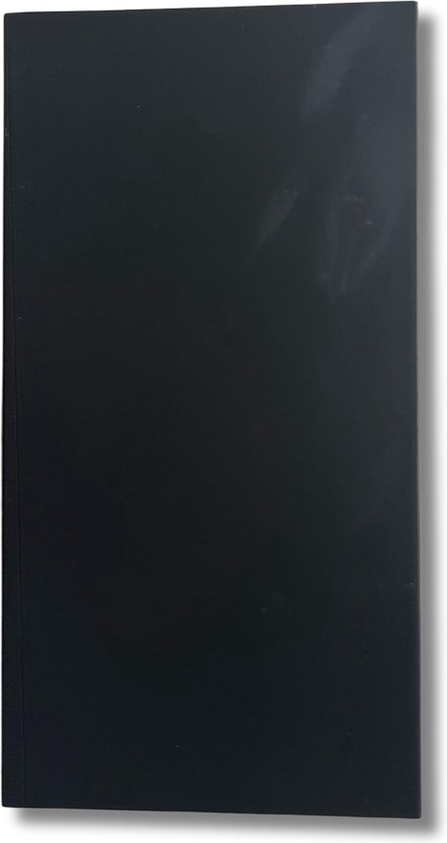 Proline Elegant badkamermeubelset - 80x46x54cm - porselein Elegant wastafel - 0 kraangaten - symmetrisch - MDF lak Mat zwart/Glans wit