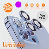 Geschikt Voor iPhone 12 Pro Camera Lens Protector - Paars - Eenvoudige Installatie - Camera Protector iPhone 12 Pro - Roestvrij Staal - Gehard Glas - Screenprotector