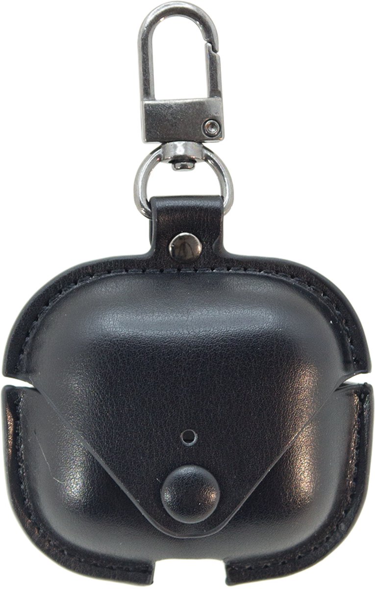 Premium Hoesje Geschikt Voor Airpods 3 Case Zwart Oplaadcase Leer