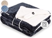 Klarstein XL elektrische knuffeldeken, elektrische deken met automatische uitschakeling, 180x130 cm. Elektrische warmtedeken, kan in de wasmachine, dubbelzijdige elektrische deken voor bed & bank, electric heated blanket met 9 standen