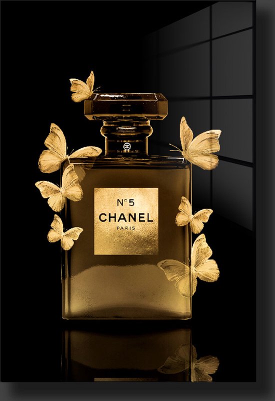 Coco Chanel new style schilderij op plexiglas 60x40cm