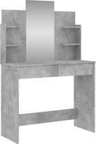 vidaXL - Kaptafel - met - spiegel - 96x39x142 - cm - betongrijs