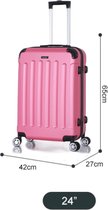 Koffer Traveleo Babij ABS01 Roze maat L