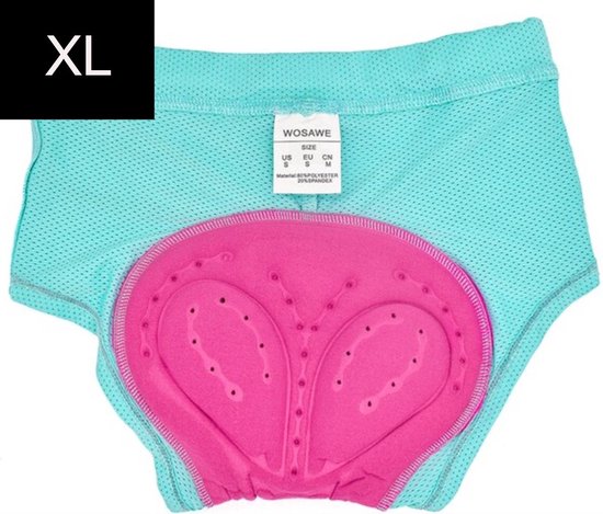 Fietsonderbroek Dames en Heren met Zeem - Fietsondergoed - Fietsonderbroek - Mint - XL (valt klein, als L) van Merkloos — afbeelding 3