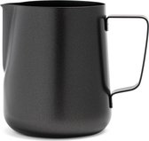 Melkkannetje Opschuim - essentials - Zwart, 350ml – RVS – Melkopschuimkan – Melkkan – Espressomachine - Barista Essentials