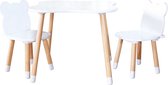Kindertafel met 2 stoelen beertjes - Tafel en stoelen in Berenvorm - Hoge hout kwaliteit - Kindermeubilair - Speeltafel