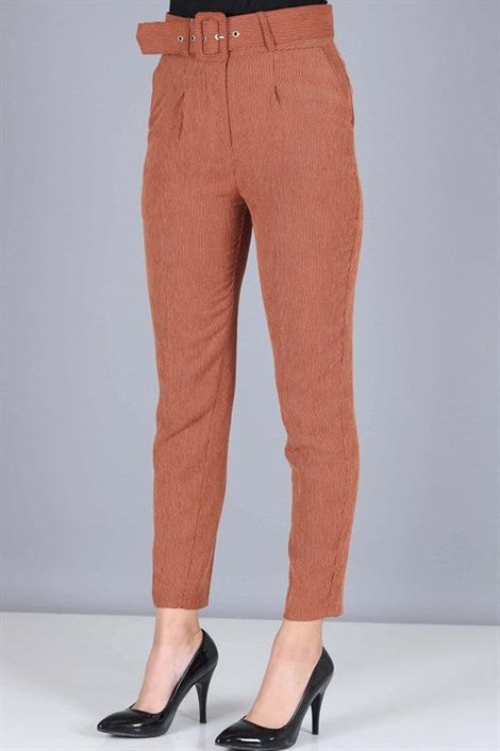 Broek fluweel met riem