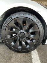 Tesla Model 3 Matte Black Performance Turbine hubcaps hubcaps set - Mise à niveau sportive pour jantes standard de 18 pouces - Accessoires de vêtements pour bébé extérieurs automobiles Nederland et België