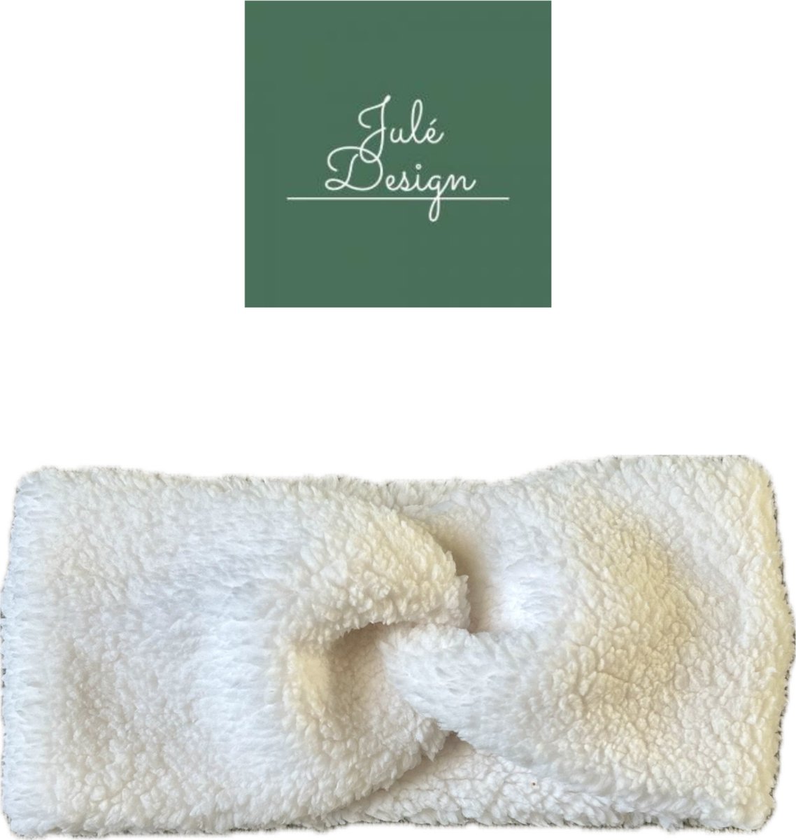 Julé Design winter teddy haarband wit dames