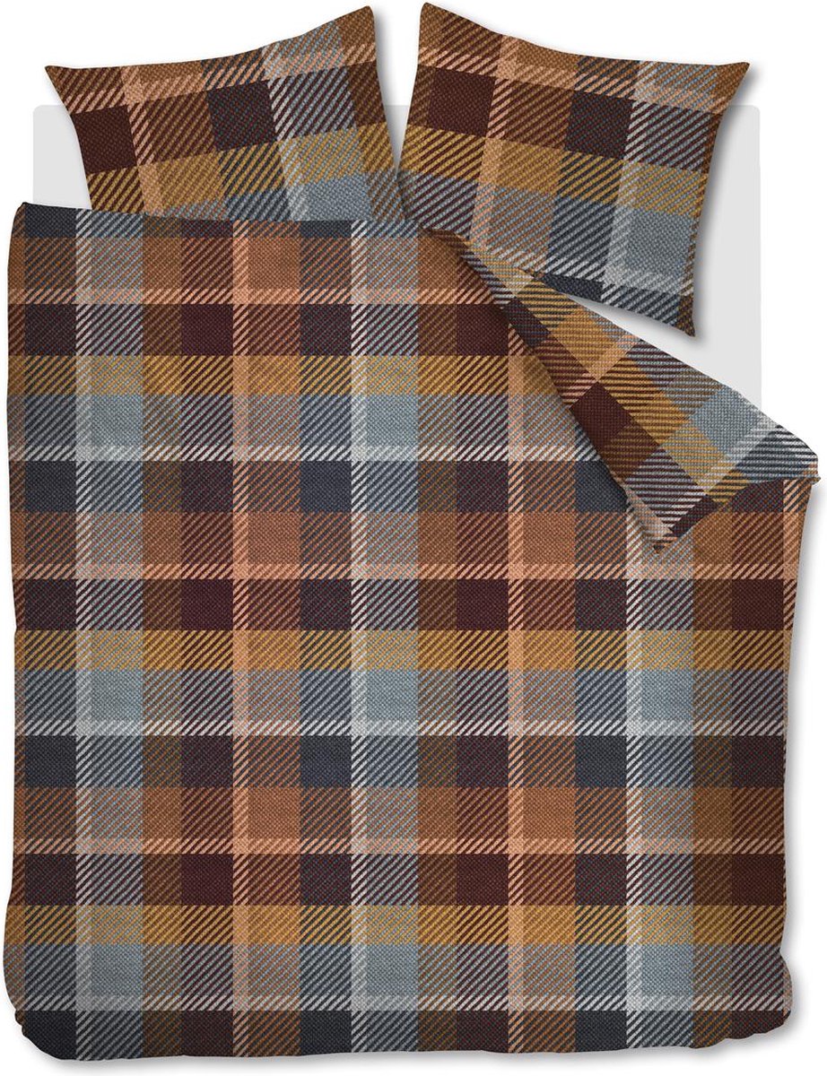 Beddinghouse Brett dekbedovertrek - Tweepersoons - 200x200/220 cm - Steenrood