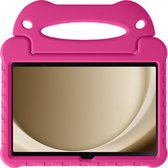 Housse pour enfants Cazy Ultra - Convient pour Samsung Galaxy Tab A9+ - Adaptée aux enfants - Résistante aux chocs et aux impacts - Matériau EVA - Poignée et support - Rose