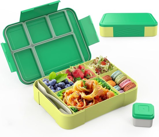 Kinderlunchbox Met Vakken, 1300 Ml Lunchbox Kinderen, Lekvrije Bento Box Kinderlunchbox Voor Kinderdagverblijf En School