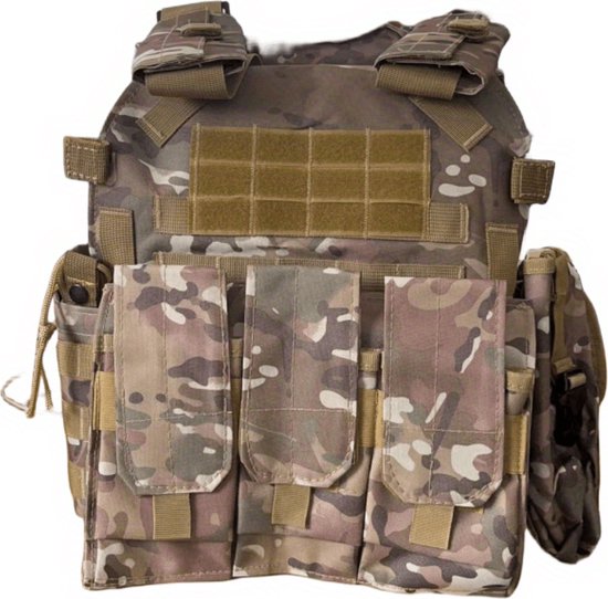 Gilet tactique Livano - Gilet militaire - Vêtements Airsoft - Équipement Airsoft - Accessoires Airsoft intérieurs et Plein air - Paintball - Camouflage