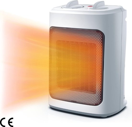 Foto: Krachtige 2000 w mini keramische ventilatorkachel 3 warmtestanden en ventilatorstand ingebouwde bescherming tegen oververhitting en kanteling ideale elektrische verwarming voor thuis kantoor en slaapkamer wit