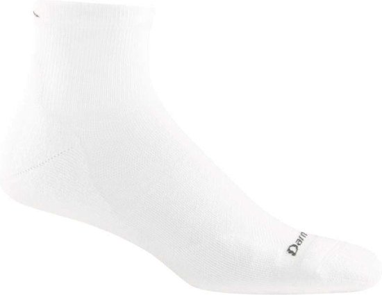 Darn Tough Run Men - #1040 Run - 1/4 Sock - Ultra-Lightweight - Cushion White