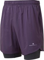 Ronhill | Life 7 Twin Short | 2-in-1 Shorts | Heren - Purple - S