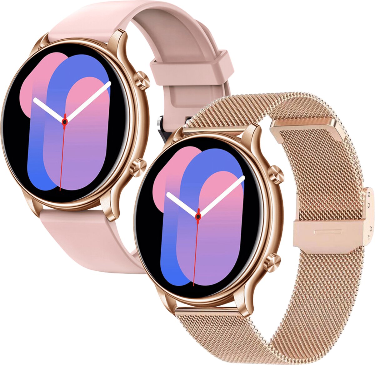 Smartwatch Rose Femme - Montre compatible IOS, Android et HarmonyOS -  Souiri