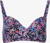 Osaga voorgevormde dames bikinitop bloemenprint - Paars - Maat S