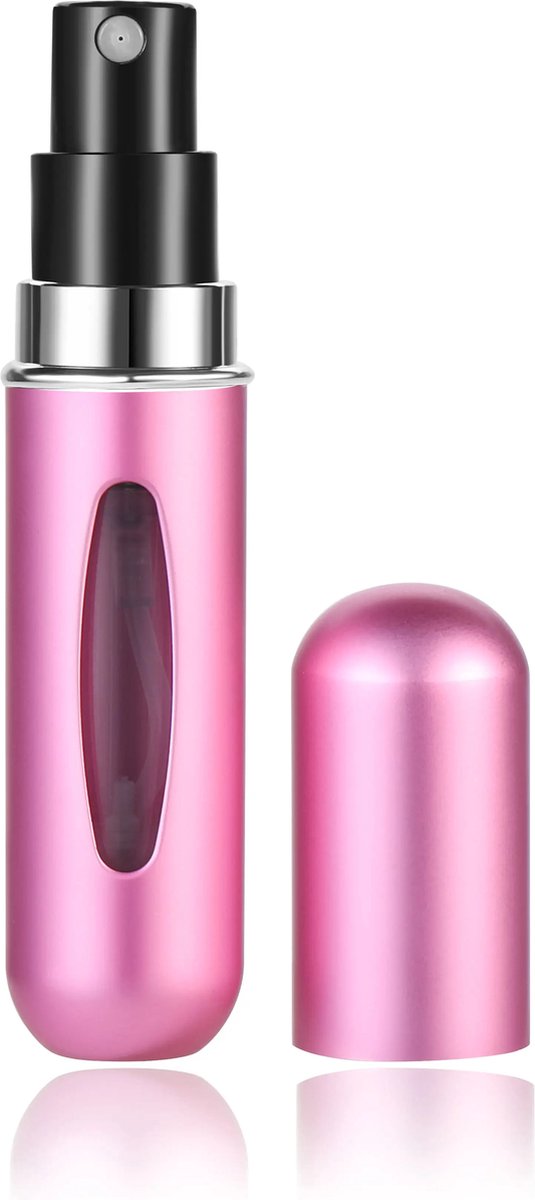 CMJ - Parfum verstuiver - Licht Roze - 5ml - Lipstickformaat - Navulbaar - Handig voor onderweg - Luxe