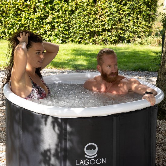 Lagoon® IJsbad 120 cm XXL - Geschikt voor 2 personen - Ice Bath - Dompelbad - Opvouwbaar & Inklapbaar ijsbad - Opblaasbaar Zitbad-
