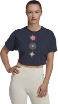 Adidas Icons Print T-shirt Met Korte Mouwen Blauw S Vrouw