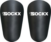 Sockx - Mini Scheenbeschermers voetbal - One Size - 8cmx4cm - Mini Shinpads - Scheenbeschermers - Zwart