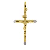 Juwelier Zwartevalk 14 karaat gouden Jezus kruis hanger - 14.102.012