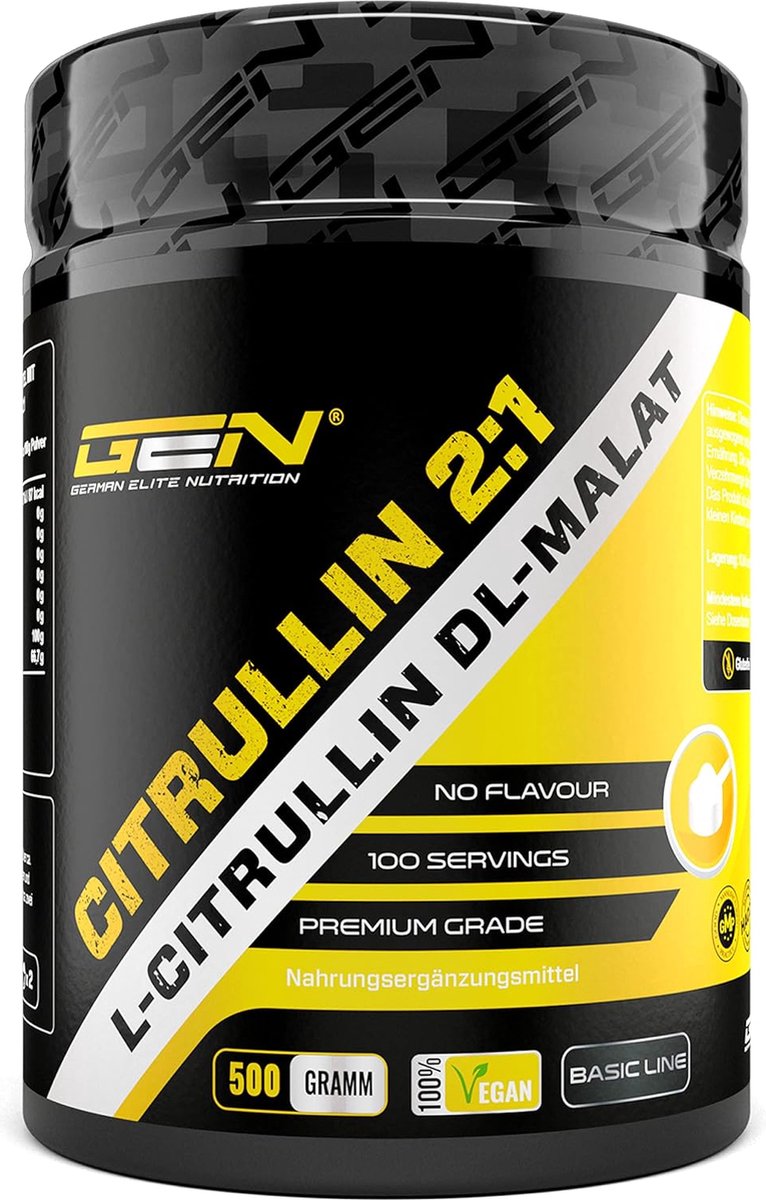 Goedkoopste L-Citrulline Poeder - 500 g - L-Citrulline DL-Malaat 2 1 - Optimale Oplosbaarheid - Veganistisch - Van Plantaardige Fermentatie - Premium Citruline Malaat Aminozuur