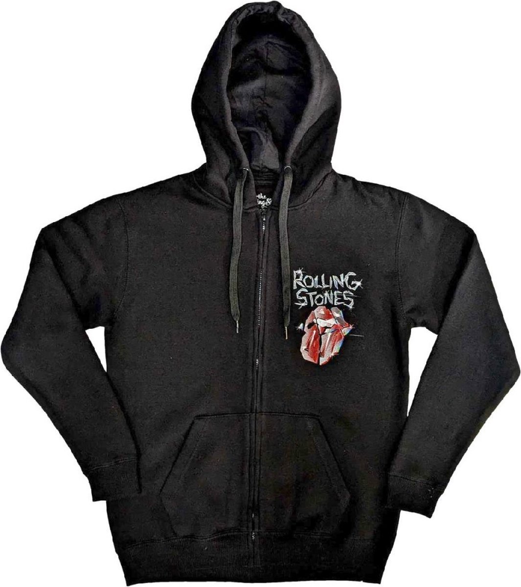 The Rolling Stones - Hackney Diamonds Tracklist Vest met capuchon - S - Zwart