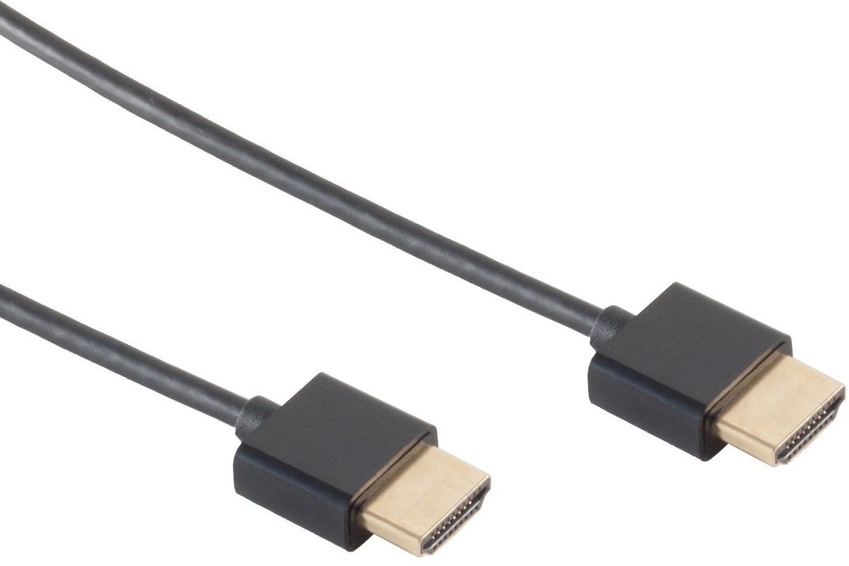 Dunne HDMI kabel - versie 1.4 (4K 30Hz) / zwart - 1,5 meter
